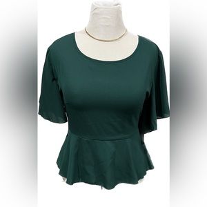 Women’s Green Belt Top / Blouse